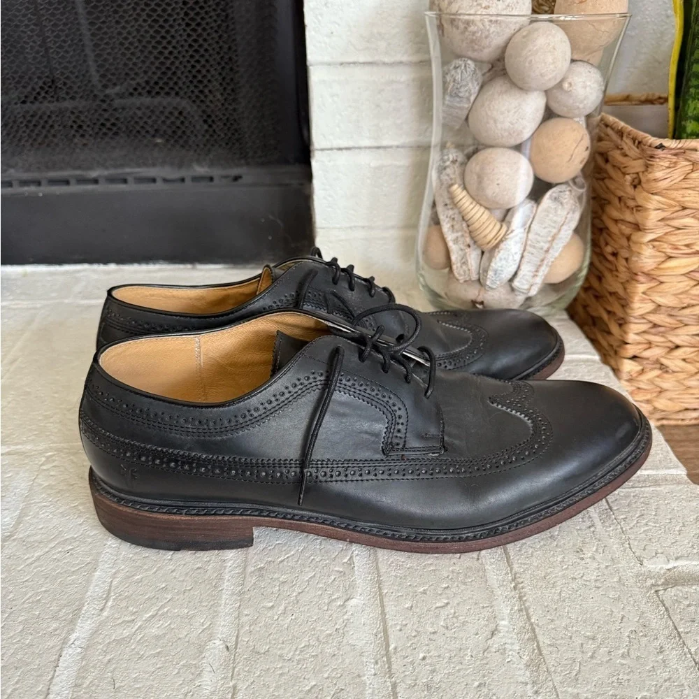 Frye 84625 Men’s Black Leather Wingtip Oxford Shoes Size 15 D Made in Mexico